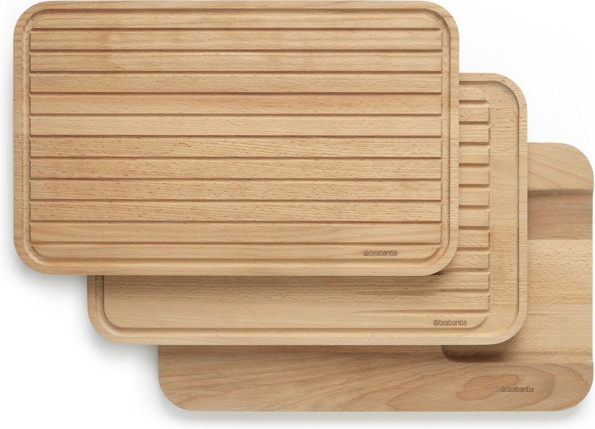 Brabantia profile wooden cutting boards - cutting board set 3-piece