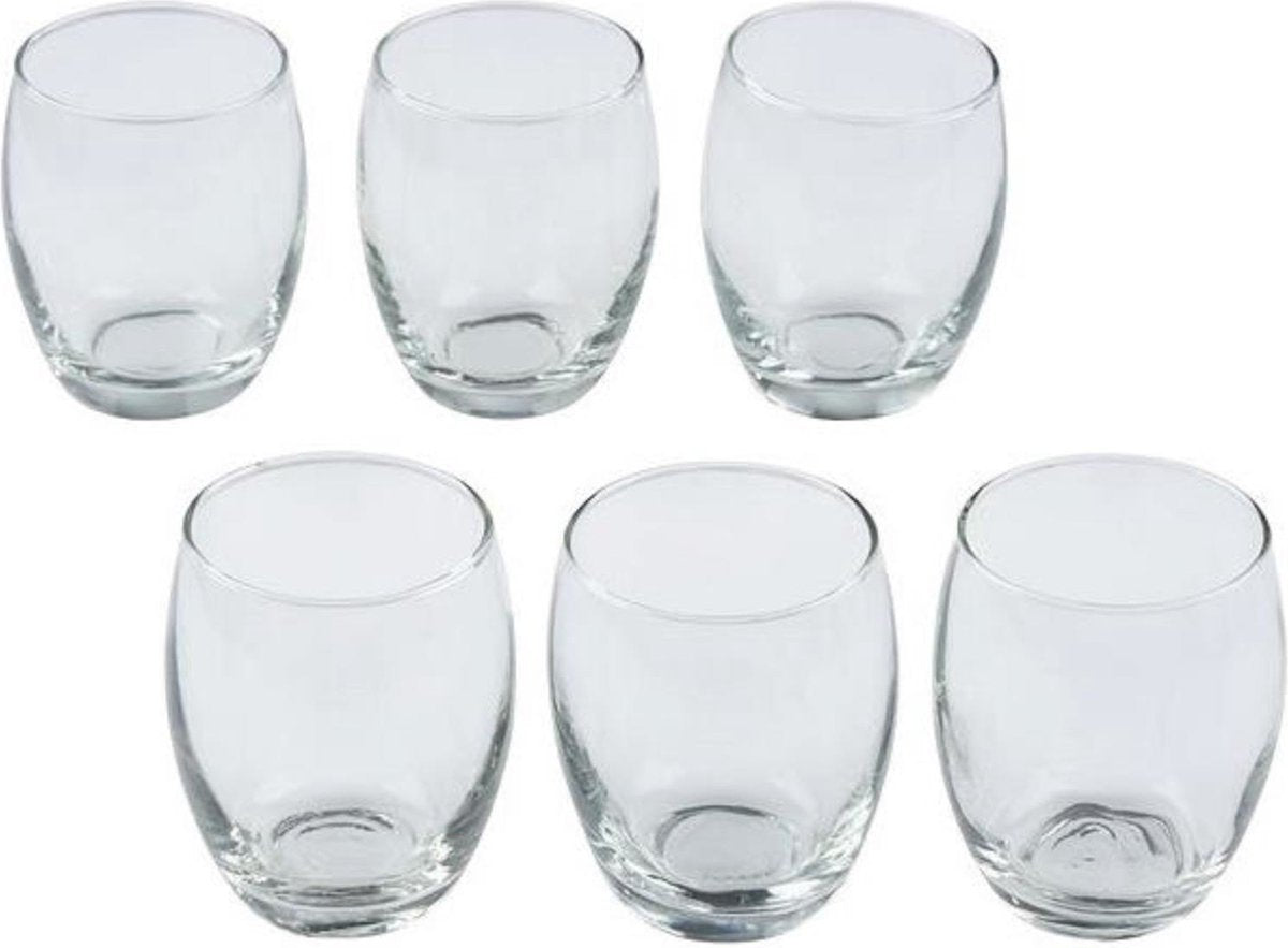 Alpina Kitchen & Home Alpina set van 6 heldere tumblerglazen - 350 ml - elegant en veelzijdig design