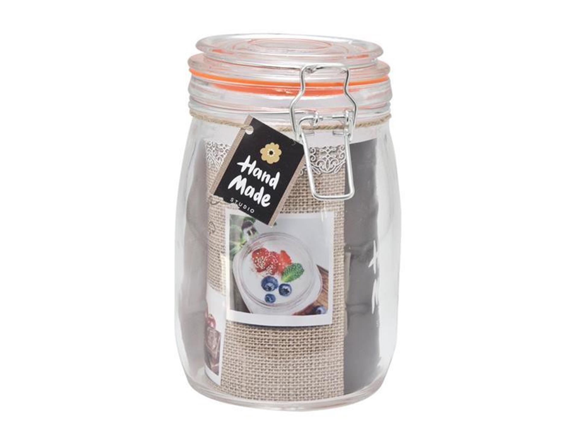 Kitchen tools preserving jar 1000ml 10.5x17cm silicone ring